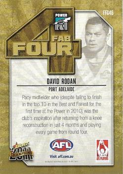 2011 Select AFL Champions - Fab Four Gold #FFG46 David Rodan Back